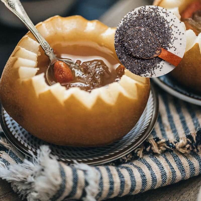 Yến chưng lê hạt chia