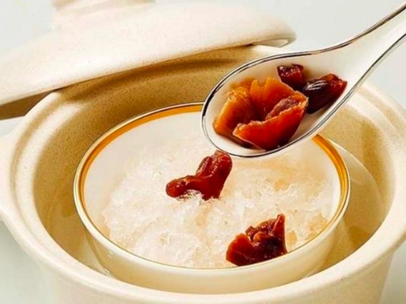 Chưng yến tươi cách thủy