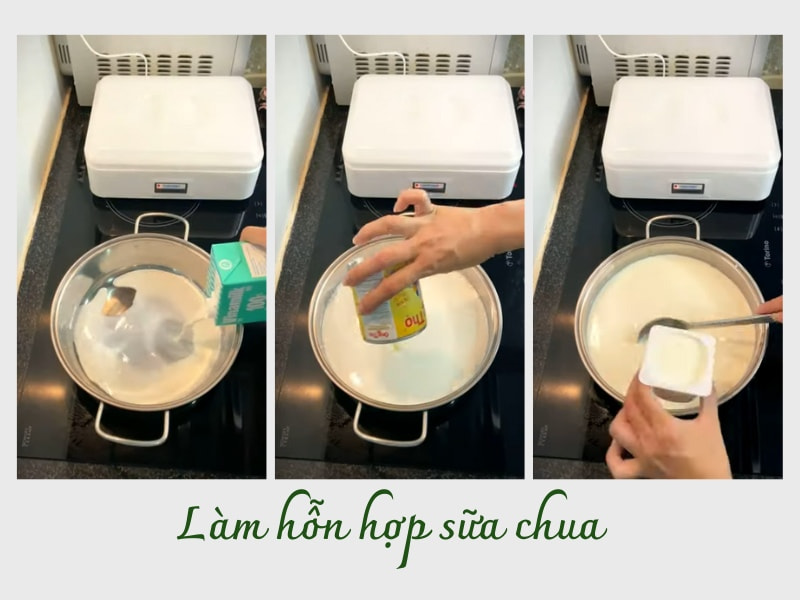Pha hỗn hợp sữa chua
