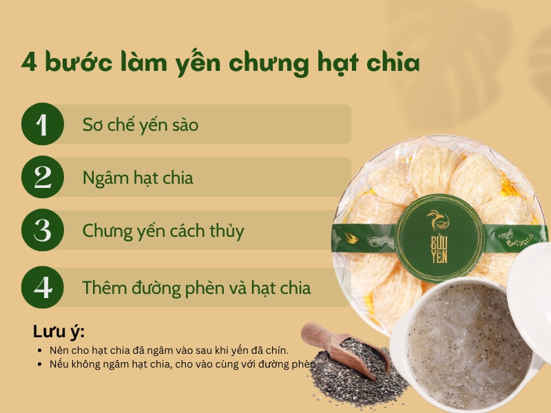 Yến chưng hạt chia