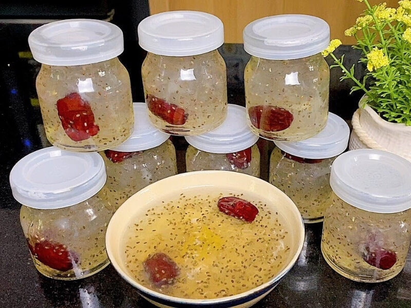 Yến chưng táo đỏ hạt chia