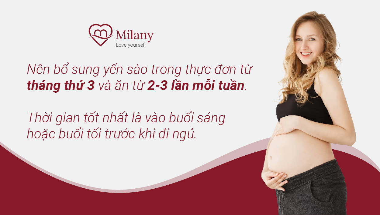 Bà bầu nên ăn yến vào tháng thứ mấy để hấp thu tốt nhất