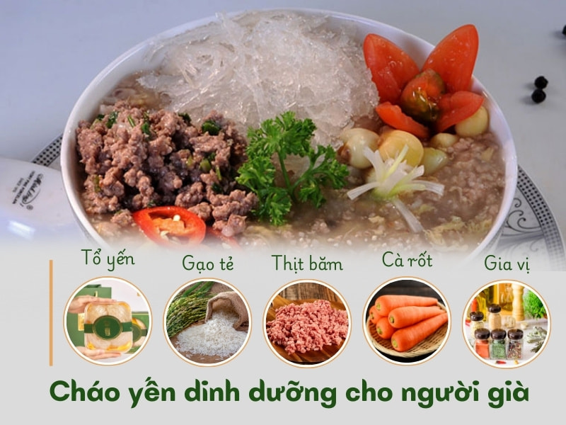 Cháo yến cho người già