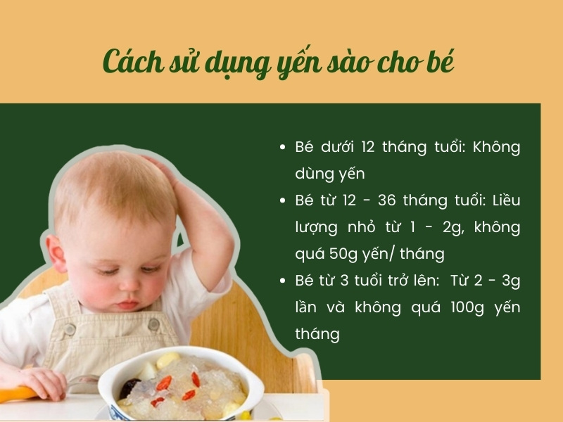 Cách ăn yến cho bé