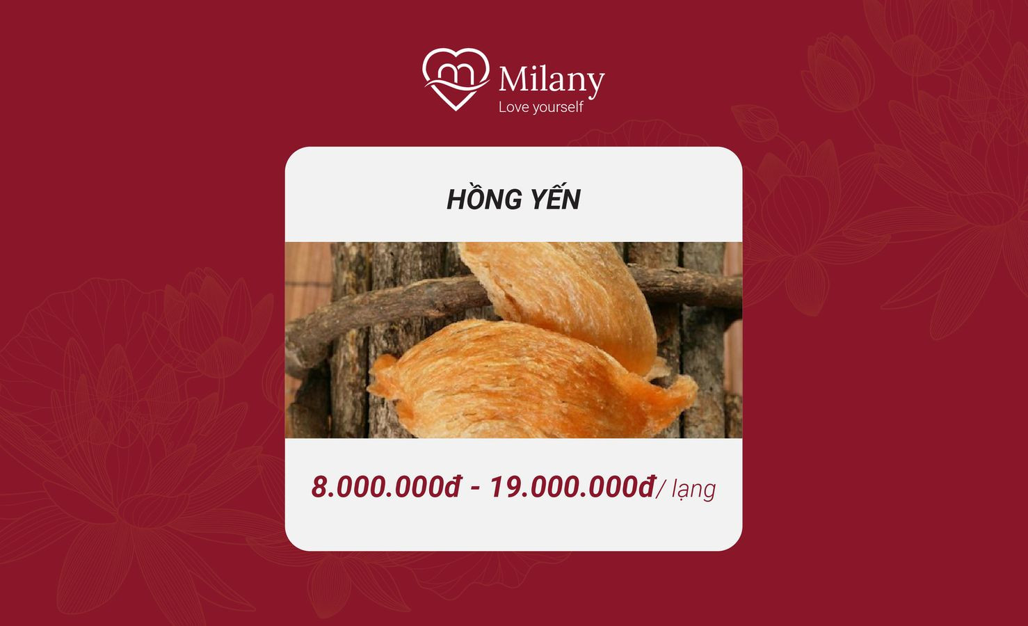 Giá hồng yến trên thị trường