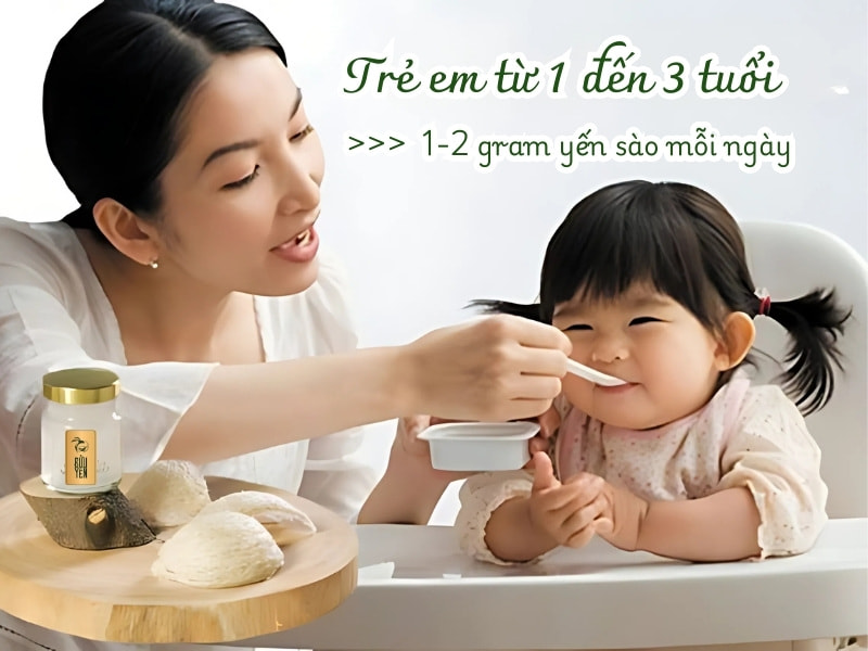 Liều lượng yến cho trẻ 1 đến 3 tuổi