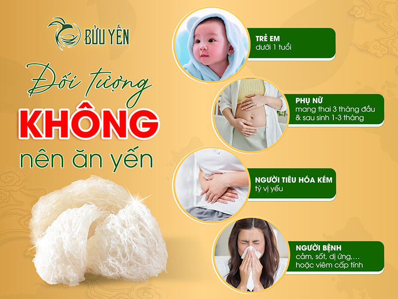 Đối tượng không nên ăn yến sào