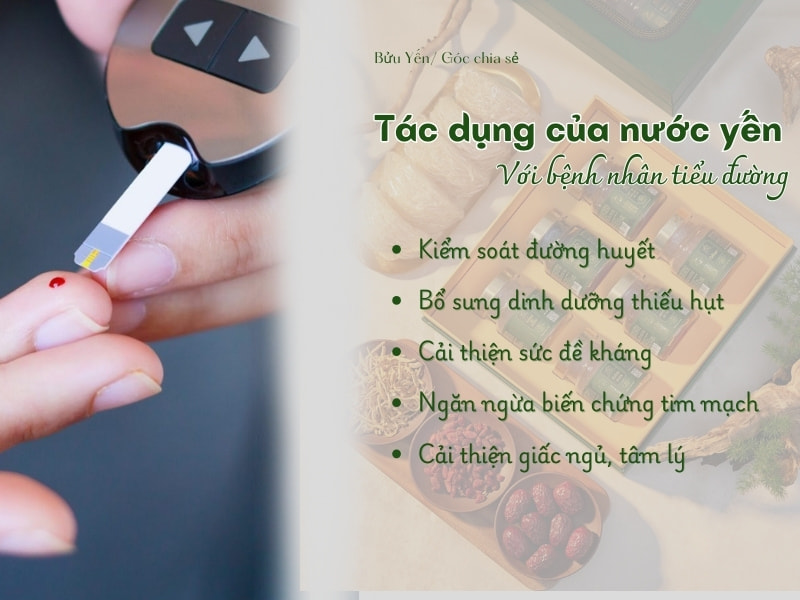 Lợi ích của nước yến với người tiểu đường