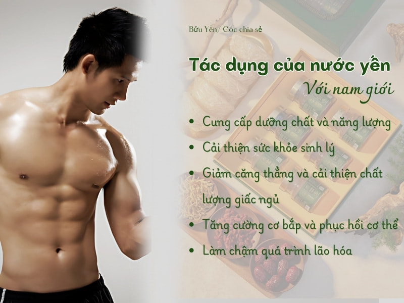 Nước yến cho nam giới
